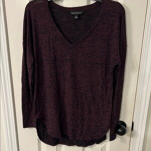 Rock & Republic Women's Burgundy Long Sleeve Top